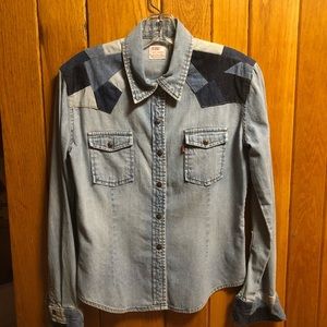 Vintage Levi Strauss denim button down shirt